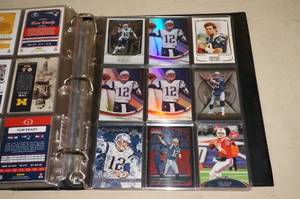 lot 52 image: Binder of Tom Brady Cards - Many Inserts