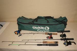 lot 85 image: Ice Fishing Rods in Guide Series Bag