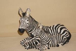 lot 196 image: Large Zebra Decorative Figure