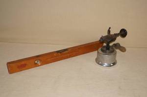 lot 165 image: Vintage Torch and Wood Level