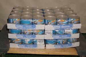 lot 183 image: 144 Cans of Friskies Shreds Cat Food
