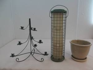 Birdfeeder, planter, candle holder