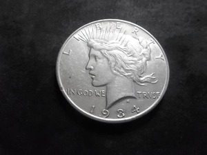 1934 D Silver Peace Dollar