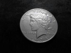 1934 S Silver Peace Dollar