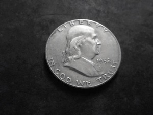 1952 S Franklin Half Dollar