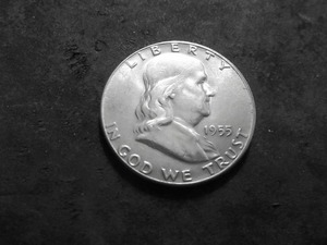 1955 Franklin Silver Half Dollar