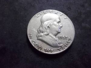 1957 D Franklin Half Dollar