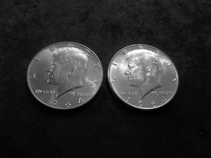 2-1964 JFK Silver Half Dollars MS From Unc Roll