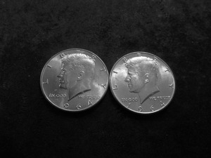 2-1964 JFK Silver Half Dollars MS From Unc Roll