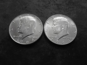 2-1964 JFK Silver Half Dollars MS From Unc Roll