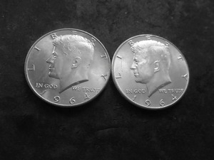 2-1964 JFK Silver Half Dollars MS From Unc Roll