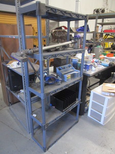 lot 209 image: GRAY PLASTIC SHELVES