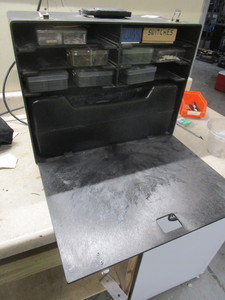 lot 214 image: PARTS CABINET WITH MISC. ELECTRICAL PARTS