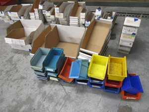 lot 219 image: PLASTIC AND CARDBOARD BINS
