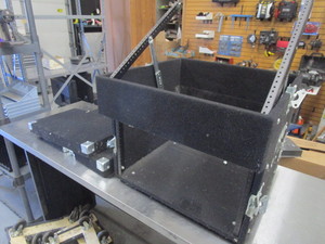 lot 222 image: PORTABLE AUDIO EQUIPMENT RACK