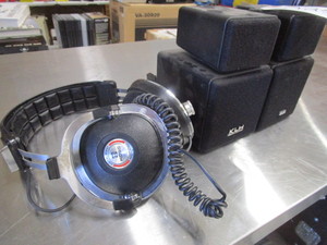 lot 225 image: KLH SURROUND SOUND SPEAKERS AND KOSS HEADPHONES
