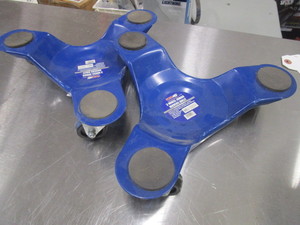 lot 242 image: STEEL 3 WHEEL MOVERS DOLLIES