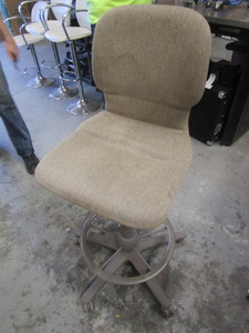 lot 254 image: UPHOLSTERED DRAFTING STOOL