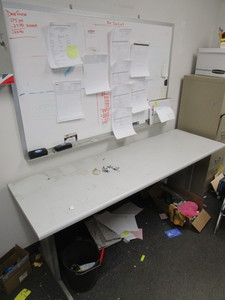 lot 255 image: WORK TABLE AND WHITE BOARD