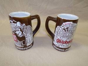 2 -  1973 Oktoberfest Hamms Mugs (great condition)