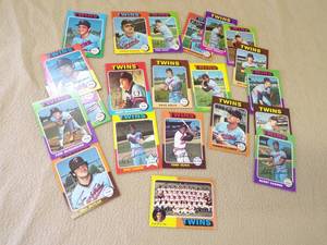 Complete 1975 Topps Twins Cards Killebrew, Carew, & More