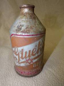 Vintage Glueks Cone Top Beer Can