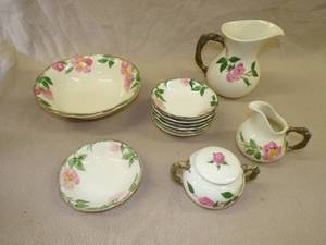 Franciscan Desert Rose Dishes Tea Pot Creamer Sugar Jar