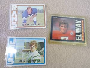 Topps Football John Riggins Rookie, Merlin Olsen, & John Elway