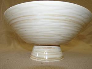 Fantastic Rare McCoy Footed Swirl Bowl