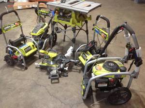 lot 8 image: Lot of assorted Ryobi Tools various kinds and conditions  see pictures