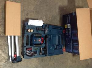 lot 11 image: Bosch 800 ft. Self Leveling Rotary Laser Level Kit with Carrying Case customer return see pictures