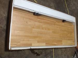 lot 19 image: Husky 72 in. Adjustable Height Work Table not used