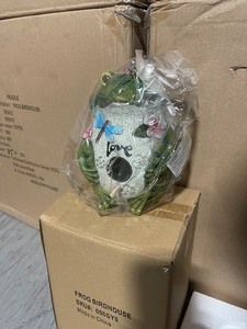 lot 49 image: Lot of 4 Cases Frog Bird house - 12 per case new - Flea market item