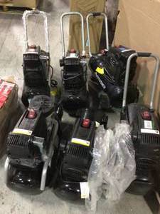 lot 4 image: Pallet with Husky 8 Gal Compressors customer returns see pictures