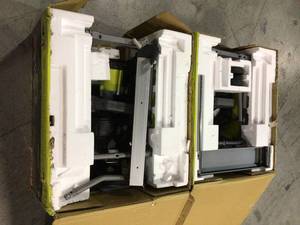 lot 17 image: Lot of 2 Ryobi 15 Amp 10 in. Expanded Capacity Table Saw With Rolling Stand customer Returns see pictures