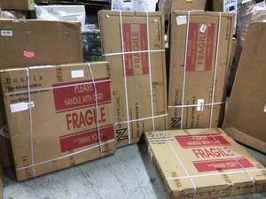 lot 19 image: Pallet Assorted Wall Mirrors not used see pictures