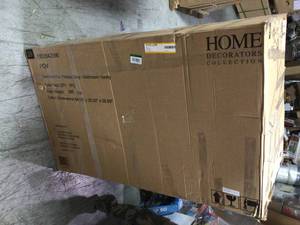lot 25 image: Home Decorators Sonoma 72 in. W x 22 in. D Bath Vanity in Pebble Gray with Carrara Marble Top with White Sinks see pictures