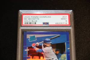 2020 Donruss Blue Holo Bo Bichette Rookie Card PSA 9