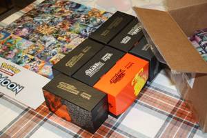 Pokemon Storage Box & Tin Lot with Promotional Items