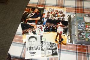 Mixed Sports Card Binder with 8x10 Photos