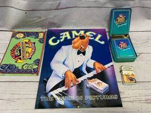 lot 15 image: VintageJoeCamelCalendar, Lighter, PlayingCards