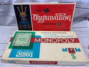 lot 28 image: 1961 Monopoly& Aggravation Board Games