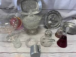 lot 34 image: Old Crystal, Glass & Plates