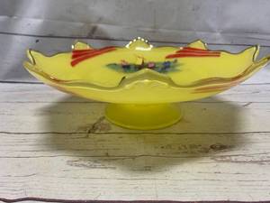 lot 37 image: Antique Silver Rimmed Glass Bowl