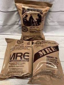 lot 44 image: Lot of3 Department Of Defense MRE Meals