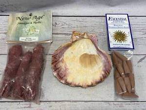 lot 74 image: Red Sage, White SageIncense, Shell