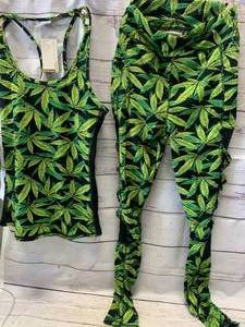 lot 91 image: Cannabis Tank TopAnd Pants Size LargeXL