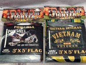 lot 93 image: Lot of 2 Two Military 3 x 5 FootFlags