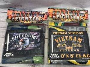 lot 94 image: Lot of 2 Two Military 3 x 5 FootFlags