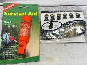 lot 122 image: 5 in 1 Survival Aid & Ninja Mask